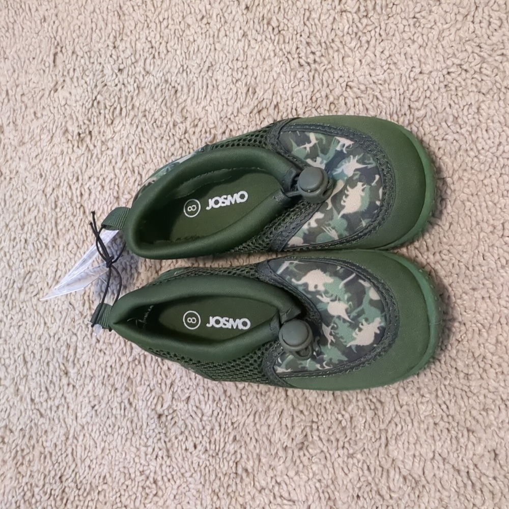 Toddler Water Shoes, Olive Camo Dinos, NWT